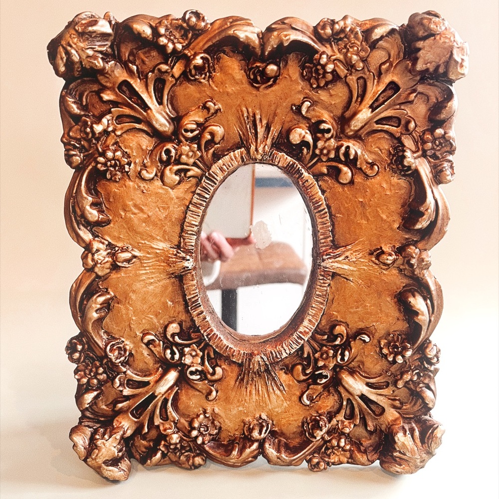 Vintage Ornate Gold Mirror